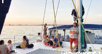 Sortie à l'heure de l'apéro en catamaran à voile - Kapalouest