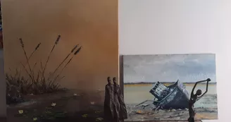 Exposition d'art : Objets d'Afrique, peintures et bronzes