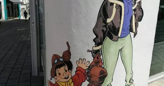 Mur peint "Natacha et P'tit Bout d'Chique" Mur peint "Natacha et P'tit Bout d'Chique"