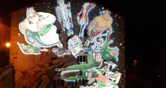 Mur peint "Uderzo dans son cosmos" Mur peint "Uderzo dans son cosmos"